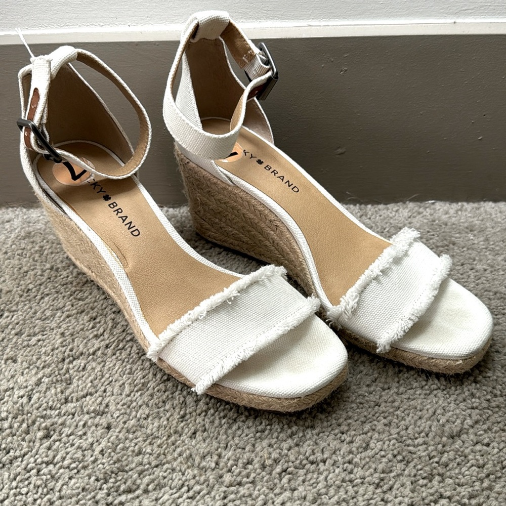 White Lucky Brand Wedges